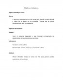 Administracción. Objetivos e Indicadores