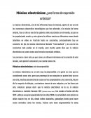 Musica electronica Texto argumentativo