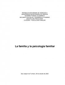 La familia y la psicología familiar. Página 1