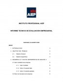 INFORME TECNICO DE EVALUACION EMPRESARIAL