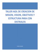 TALLER AGIL DE CREACIÓN DE MISION VISION OBJETIVOS Y ESTRUCTURA PARA DISTRIALFA