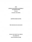 GESTIÓN DE REDES DE DATOS Taller elementos de la comunicación