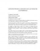 Los efectos de la infancia en la vida de las personas