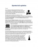 Aportes de la quimica