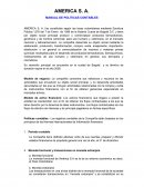 America S. A. Manual de politicas contables