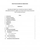 PROYECTO: MEJORAS INFORMÁTICAS A TRAVÉS DEL ANÁLISIS, DISEÑO E IMPLEMENTACIÓN EN EL ÁMBITO DE ESTRUCTURAS TECNOLÓGICAS EN INSTITUCIONES SOCIALES