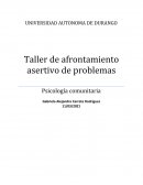 Taller de afrontamiento asertivo de problemas