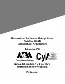 Existencia, espacio y arquitectuta. capitulo 1 y 2