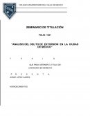 Análisis del delito de extorsión en la Ciudad de México