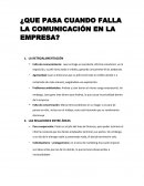 ¿Que pasa cuando falla la comunicación en la empresa?