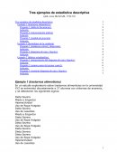 Tres ejemplos de estadística descriptiva