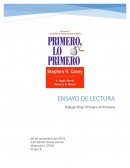 Ensayo, primero lo primero