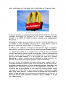 LOS SISTEMAS DE CONTROL DE COSTES DE MCDONALD’S