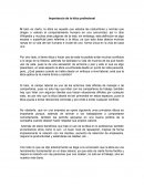 IMPORTANCIA ETICA PROFESIONAL