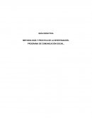METODOLOGÍA Y PRÁCTICA DE LA INVESTIGACIÓN. PROGRAMA DE COMUNICACIÓN SOCIAL