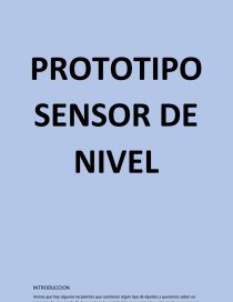 Reporte de sensor de nivel. Página 1