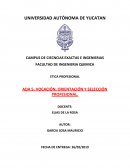 Etica profesional Aquiles. VOCACIÓN, ORIENTACIÓN Y SELECCIÓN PROFESIONAL