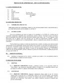 PROYECTO DE APRENDIZAJE – EDUCACIÓN RELIGIOSA