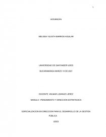 PENSAMIENTO Y DIRECCION ESTRATEGICA. INTERROPA. Página 1