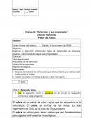 Evaluación “Materiales y sus propiedades”