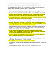 HALLAZGOS ENCONTRADOS EN AUDITORÍAS INTERNAS (SIG). Página 1