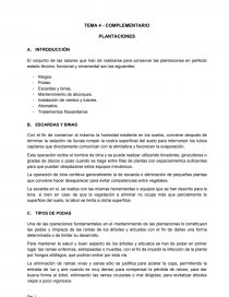 COMPLEMENTARIO . PLANTACIONES. Página 1