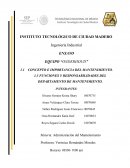 FUNCIONES Y RESPONSABILIDADES DEL DEPARTAMENTO DE MANTENIMIENTO