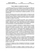 Como realizar un estudio de mercado