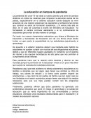 La educacion en tiempos de pandemia