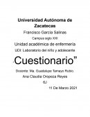Laboratorio del niño y adolecente “Cuestionario”