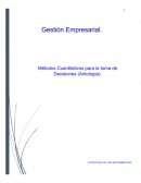 METODOS CUANTITATIVOS PARA LA TOMA DE DECISIONES