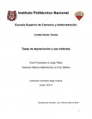 Tasas de depreciación y sus métodos. Ciclo Financiero a Largo Plazo
