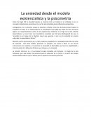 La ansiedad desde el modelo existencialista y la psicometría