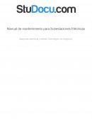 Manual de mantenimiento de subestaciones electricas
