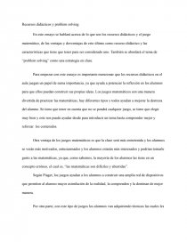 Recursos didácticos y problem solving. Página 1