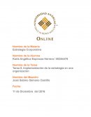 Implementación de una estrategia en una organización