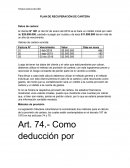 PLAN DE RECUPERACIÓN DE CARTERA