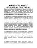 ANÁLISIS DEL MODELO CONDUCTUAL CONTEXTUAL