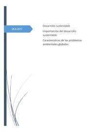Importancias Del Desarrollo sustentable. Página 1