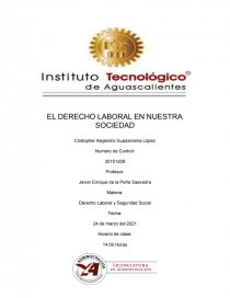 EL DERECHO LABORAL EN NUESTRA SOCIEDAD. Página 1