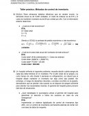 Taller práctico. Métodos de control de inventario