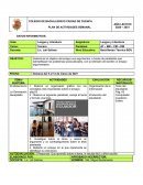 PLAN DE ACTIVIDADES SEMANAL problemas politicos de Ecuador