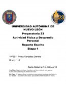 Actividad física y desarrollo personal. Reporte escrito