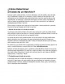 Como calcular el costo de un servicio