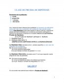 CLASE DE PRUEBA DE HIPÓTESIS