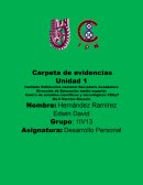 Prueba de avance. Desarrollo Personal