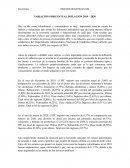 VARIACIÓN PORCENTUAL INFLACION 2019 – 2020