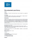 Plan Alimentario Entrenamiento