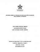 INFORME SOBRE EL PROCESO DE RECOLECCIÓN DE BASURA EN EL BARRIO LA FRANCIA