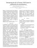 Interpretación de la Norma 14610 para la calibración de termómetros